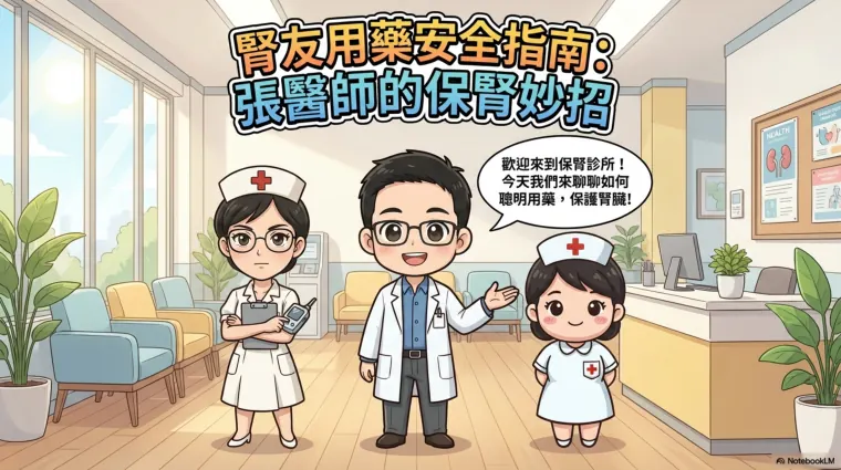 腎友用藥安全指南 衛教漫畫封面