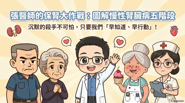 認識慢性腎臟病五階段 衛教漫畫封面